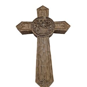 Spiritual Harvest The Last Supper Resin mix Cross CJ-0943 12 in UDC 05 hanging *